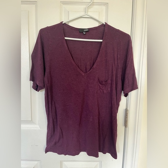 Wilfred:  Purple V-neck Tee - Picture 1 of 4